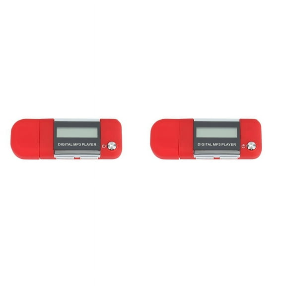 2X Mp3 Player 4GB U Disk Music Player Supports Replaceable AAA Battery, Recording ,2 x Mp3 Player,Red