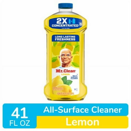 2X - Mr. Clean 2X Concentrated Multi Surface Cleaner with Lemon Scent, All Purpose Cleaner