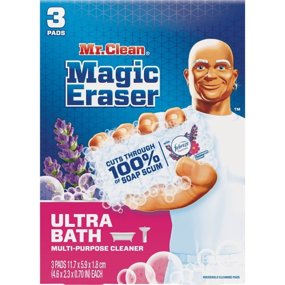 Mr. Clean Magic Eraser Ultra Bath Cleaning Sponge - Multipurpose Bathroom Cleaner - 3 Count