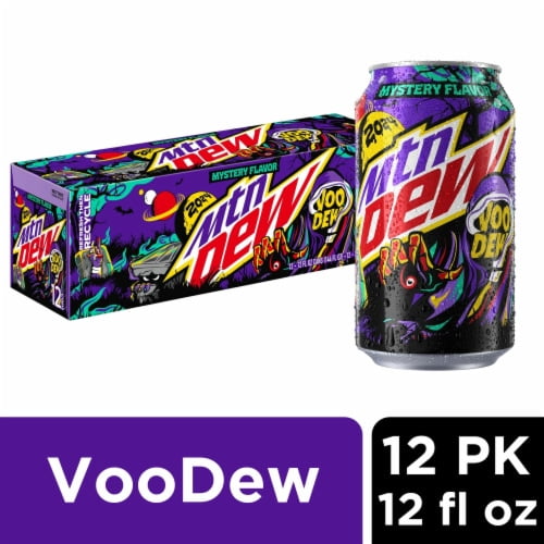 2X - Mtn Dew Voo Dew Mystery Flavor Soda Cans