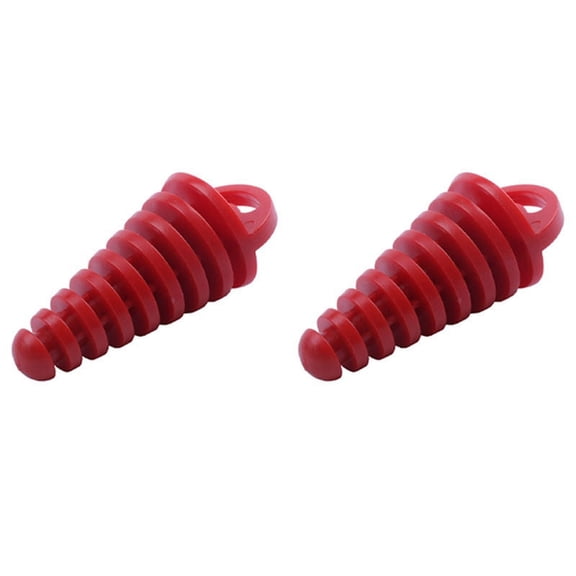 2X Muffler Pipe Exhaust Wash Plug for Motorcycle Dirt Bike ATV Quad 2 4 Stroke, Red