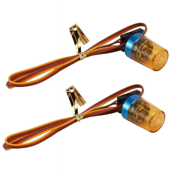 2X Multi-Function LED Lamp Strobing-Blasting/Flashing/Rotating Light for 1/10 RC Model Car 1:14  Tractor RC Truck