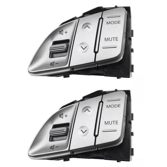 2X Multi-Function Steering Wheel Button Volume Adjustment Button Cruise Control for IX35 2010 -2014 A