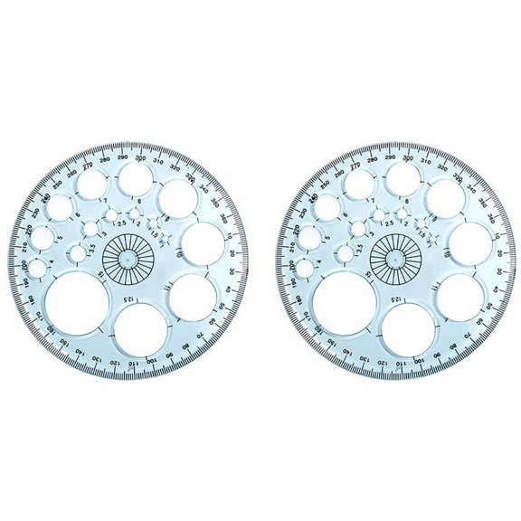 2X Multifunctional Geometric Ruler, Drawing Universal Template Measuring Tool