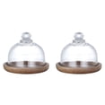thumbnail image 1 of 2X Multifunctional Mini Dessert Serving Stand  Cake Dish with Dome Lid Platter Cake Plate for Home Hotels, 1 of 5