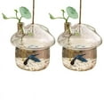 thumbnail image 1 of 2X Mushroom-shaped Hanging Glass Planter Vase Fish Tank Terrarium Container Home Garden Decor, 1 of 6