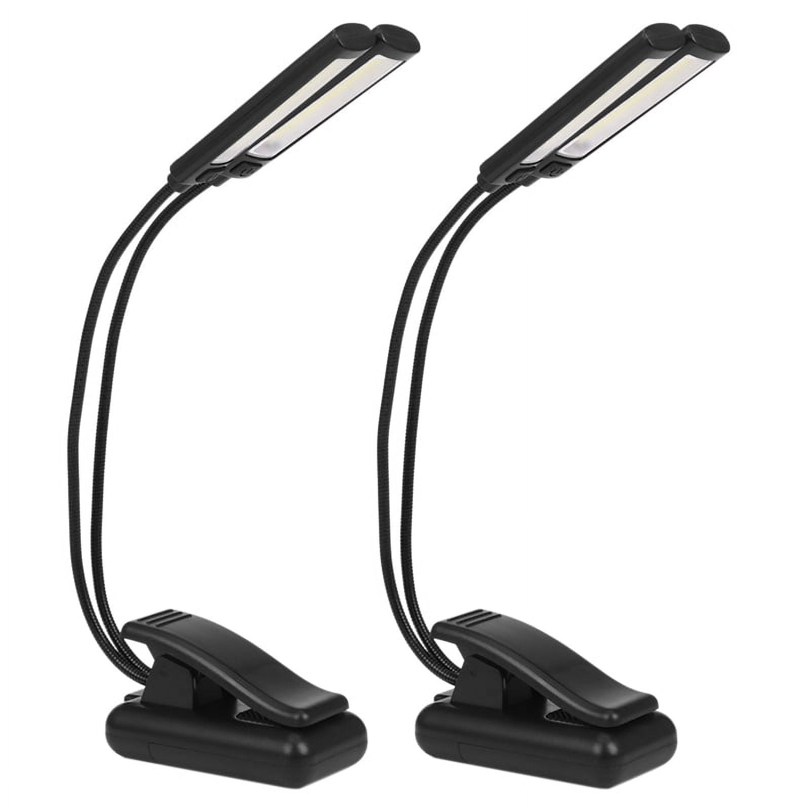2X Music Stand Light Clip on LED Lamp - No Flicker, Fully Adjustable, 6 ...