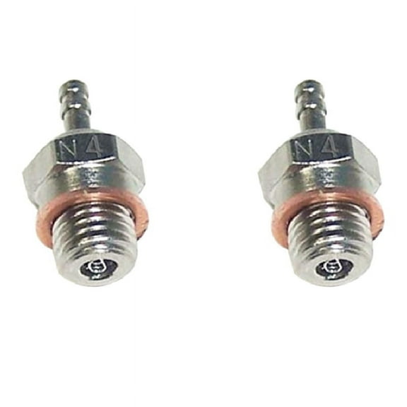 2X N4 Hot Glow Plug Spark for 70117 1/10 1/8 RC Truck Nitro Engine Parts