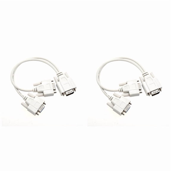2X NEW 1 PC to 2 MONITORS SPLITTER CABLE for VGA VIDEO