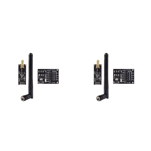 2X NRF24L01+PA+ Wireless Module with Antenna 1100 Meters Long Distance with NRF24L01 Wireless Module Adapter 1Set