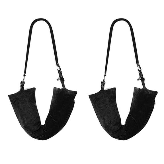 2X Neck Pillow Stuffable with Clothes,Stuffable Neck Pillow for Traveling,Fillable Neck Pillow Extra Storage Black