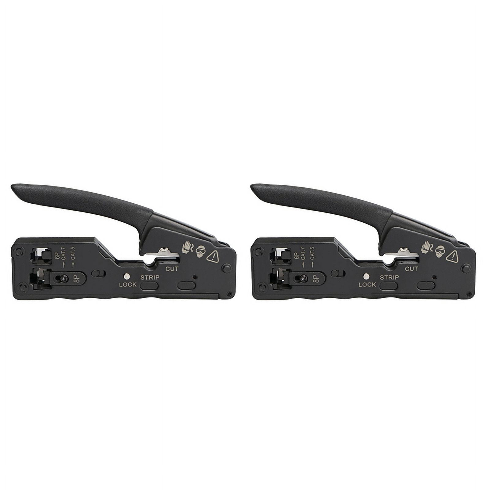 2X Network Cable Crimper RJ45 Crimp Tool Cutter Stripper for Rj45 Cat7 ...