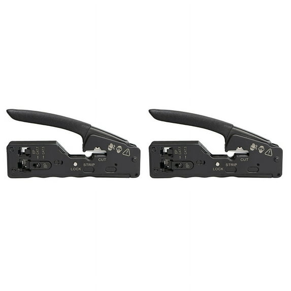 2X Network Cable Crimper RJ45 Crimp Tool Cutter Stripper for Rj45 Cat7 Cat6 Cat5 Rj11 Rj12 Connector Crimper Pliers