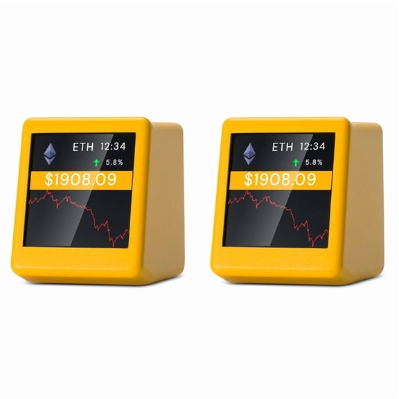 2X New 2.4G WiFi Crypto Tracker Crypto Price Displayer 300 Major Cryptocurrencies Can Be Switched Freely for  C