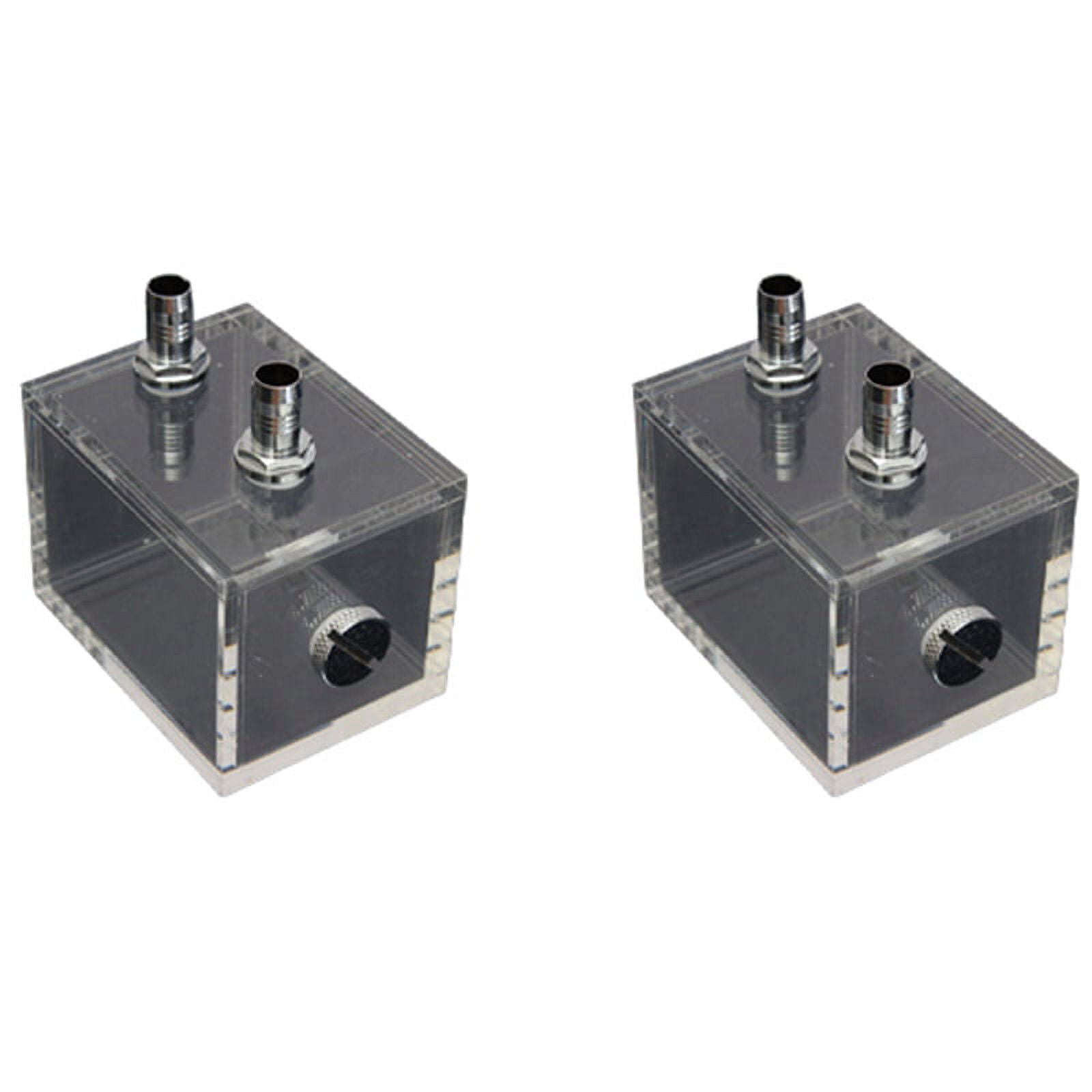 2X New 200Ml Acrylic Water Tank Cooler Water Cooling Radiator Pc Cpu ...