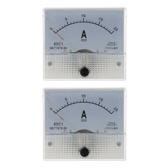 2X New 20A Analog Ampere Panel Meter Current Amp