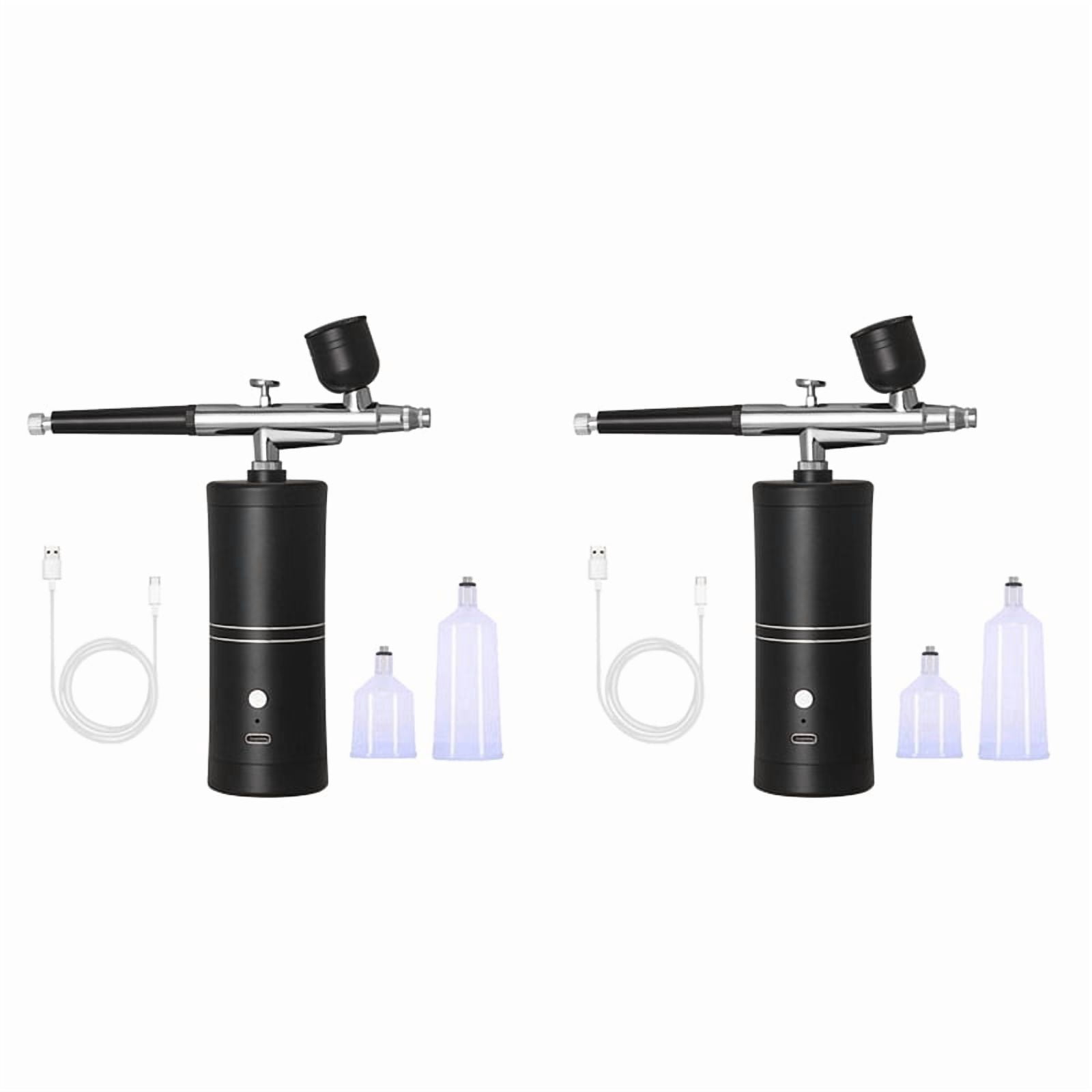 2X New Airbrush KIT Cordless Rechargeable Compressor Airbrush Set, Automatically Handles Model Painting, Nails, Makeup