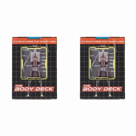 2X New Body Deck 52 Sheets Playing Cards Interesting Human Anatomy Playing Cards Physical Examination Teacher Students
