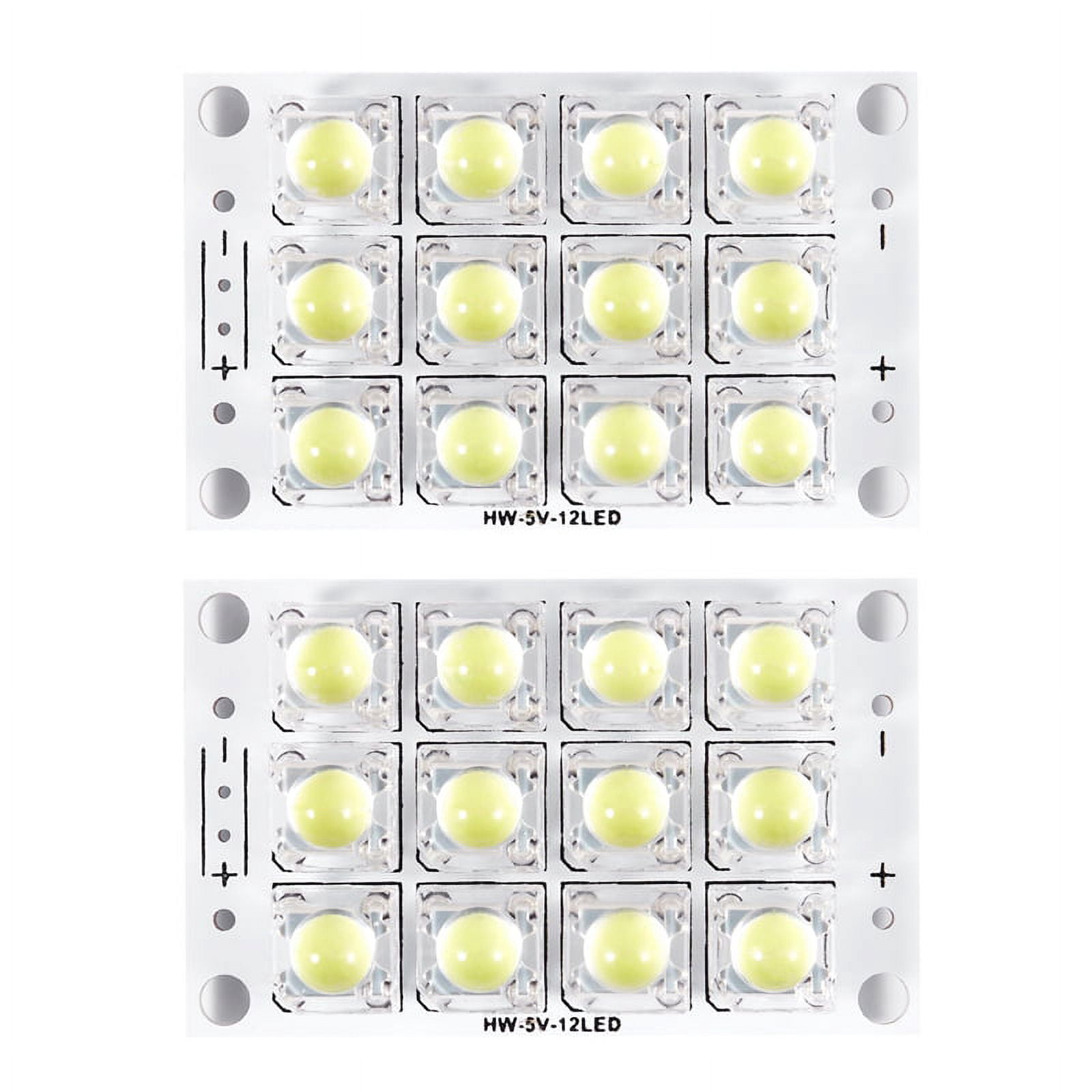 2X New DC 3V 5V 12 LED Super Bright White Piranha LED Circuit Board LED ...