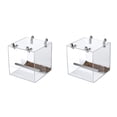 thumbnail image 1 of 2X No Mess Bird Feeder for Cage Bird Feeder Automatic Bird Feeder for Cage, Acrylic Bird Feeder Parrot Cage Food Feeder, 1 of 8