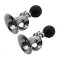 thumbnail image 1 of 2X Non-Electronic Trumpet Loud Bicycle Cycle Bike Vintage Retro Bugle Hooter Horn Silver, 1 of 8