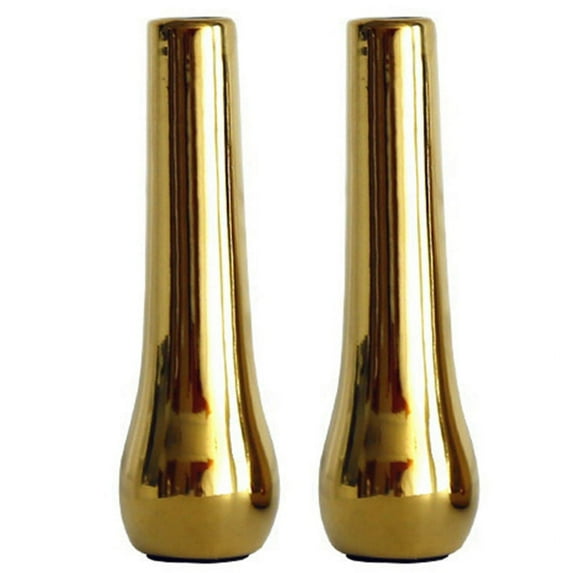 2X Nordic Home Office Desktop Decoration Luxury Vases Plated Gold Vase Dried Flower Vase Ceramic Vase Modern Mini Vase A
