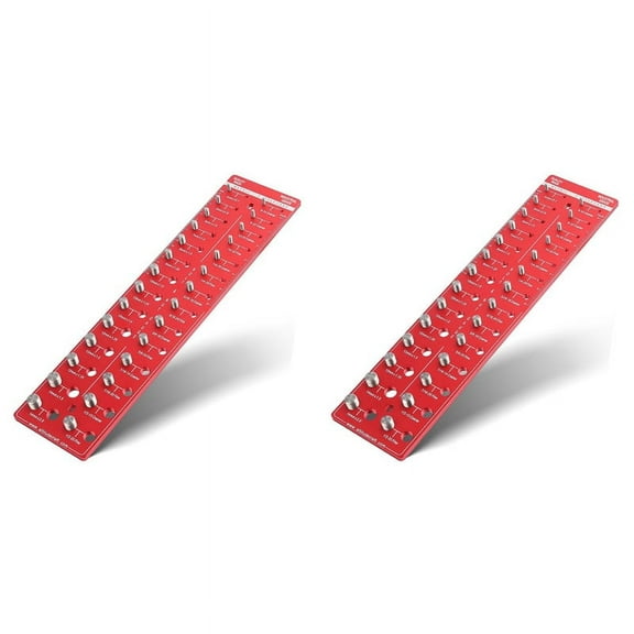 2X , Nut and Bolt , Bolt Size and Thread Gauge, Bolt and Nut Identifier Gauge, Bolt Gauge