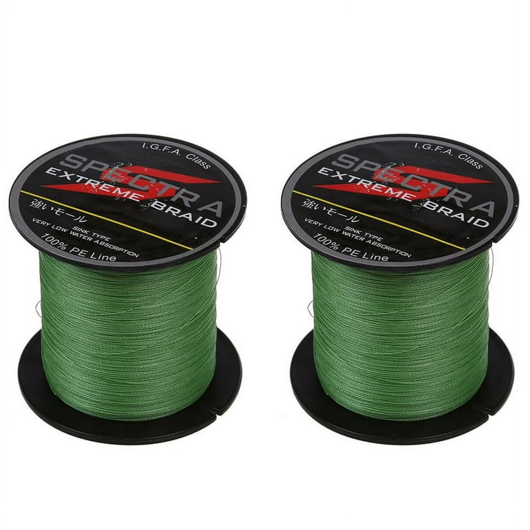 2X Nylon Fishing Wire Braid 12LB 5.5Kg 200M for Lure Trolling -Green