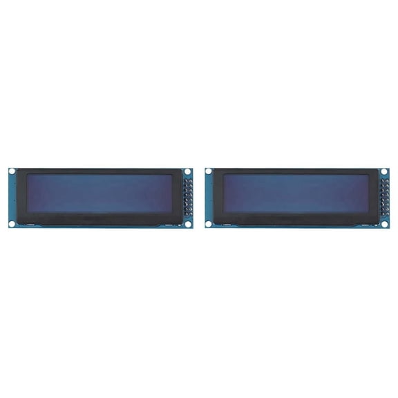 2X OLED Display 3.12Inch 256X64 25664 Dots Graphic LCD Module Display LCM Screen SSD1322 Controller Support SPI (Yellow),2 x Display Screen,blue