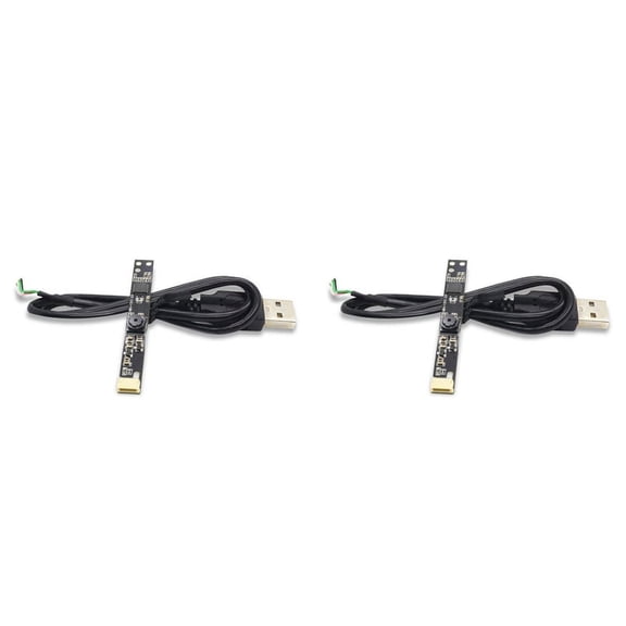2X OV2659 HD Camera Module 2 Million Pixel 60 1600X1200 5Fps USB Camera Module Drive-Free for Android Laptop, 60 Degree,2 x Camera Module 2 x USB cable,Black