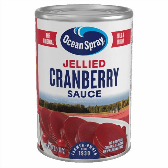 Ocean Spray Jellied Cranberry Sauce 14oz (Pack of 2)