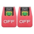 2X OffOn Red Cover Emergency Stop Push Button Switch 16A PowerOff
