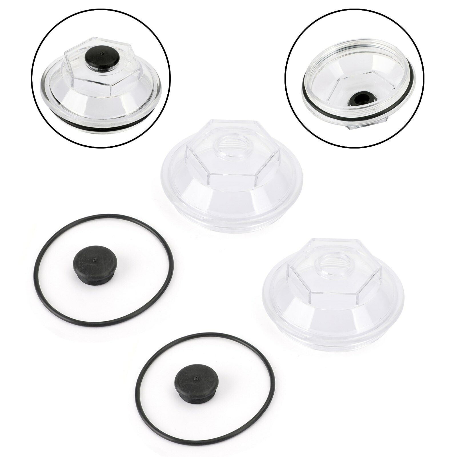 4 Thread Oil Cap Replacement Replacement Oil Cap For Dexter 10K-15K Trailer Axles - 4 Threads, Fits 21-36 Hub 10K 12K 15K Oil Cap - Foto 2