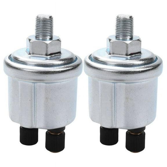 2X Oil Pressure Sensor 0 To 10 Bars 1/8 Npt Generator Part 10Mm Crew Plug Alarm Oil Pressure Sensing Plug,2* Oil Pressure Sensor,Silver
