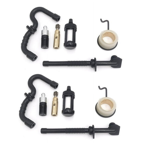 2X Oil Pump Worm Gear Fuel Oil Filter Line Hose Kit for MS 180 170 MS180 MS170 018 017 Chainsaw Parts 11236407102,black