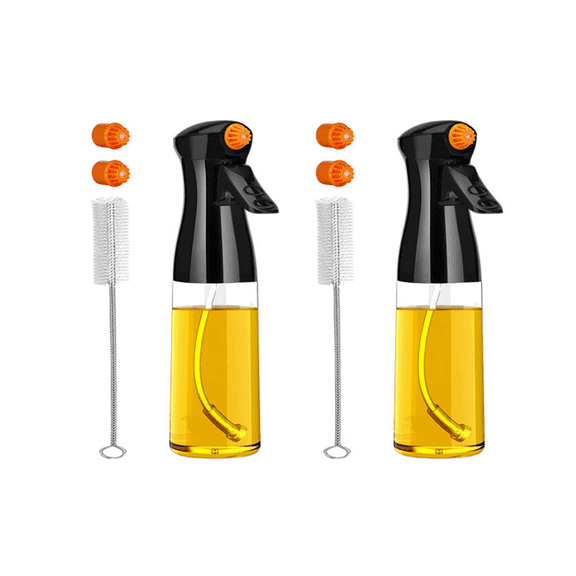 2X Oil Sprayer for Cooking, Olive Mister, Glass Bottle, Food Grade Spritzer Air Fryer, BBQ