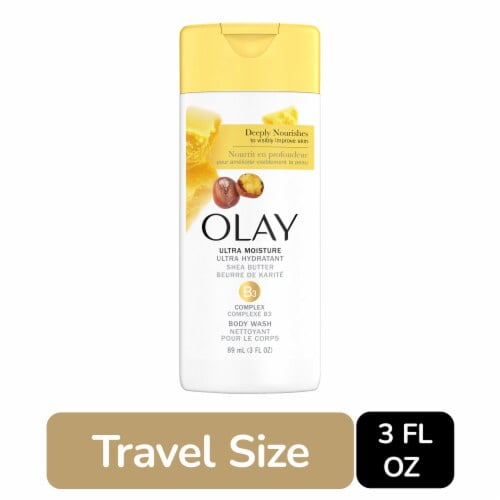 2X - Olay Ultra Moisture Outlast Shea Butter Body Wash Travel Size 3 fl oz