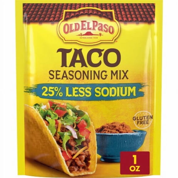 Old El Paso Taco Seasoning Mix With 25% Less Sodium 1 oz - Pack of 2