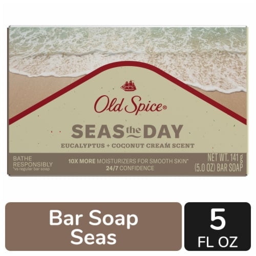 2X - Old Spice Bar Soap Seas with The Day Eucalyptus + Coconut Cream