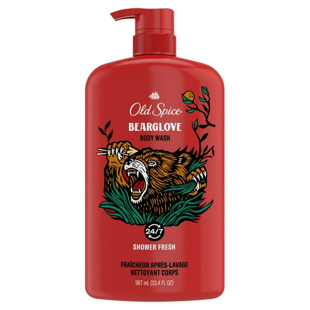 2X - Old Spice Wild Collection Bodywash Pump Bearglove 33.4 fl oz
