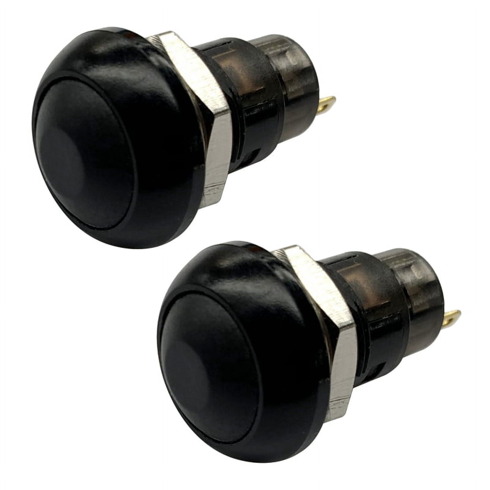 2X On-Off Latching Waterproof 12mm Push Button Switch SPST 2A IP67 ...