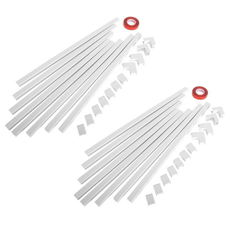 Exogio 2x One-Cord Channel Cable Concealer - -03 Cord Cover Wall System - 125 inch Cable Hider Raceway Kit, Size: 15, White