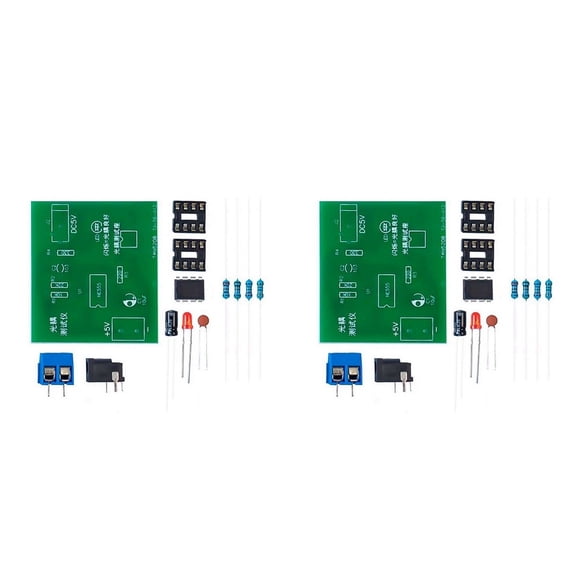 2X Optocoupler Tester Kit 555 Application Circuit Board Practice Welding DIY Electronic Spare Parts Kit Without DC Cable