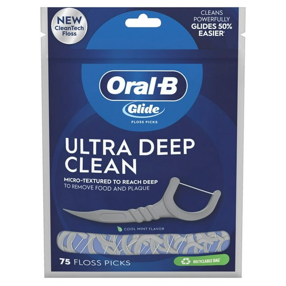 Oral-B Glide Ultra Deep Clean Floss Picks - 75 ct- Pack of 2