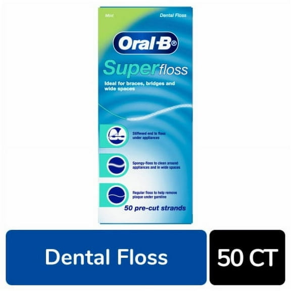 2X - Oral-B Super Floss Pre-Cut Strands Dental Floss