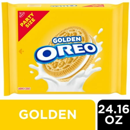 Pack of 2 OREO Golden Sandwich Cookies Party Size, 24.16 oz (Package May Vary)