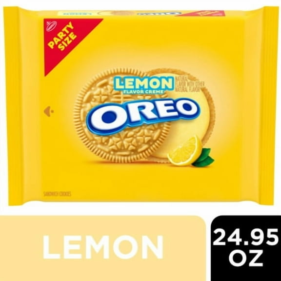 2X - Oreo Lemon Creme Sandwich Cookies Party Size