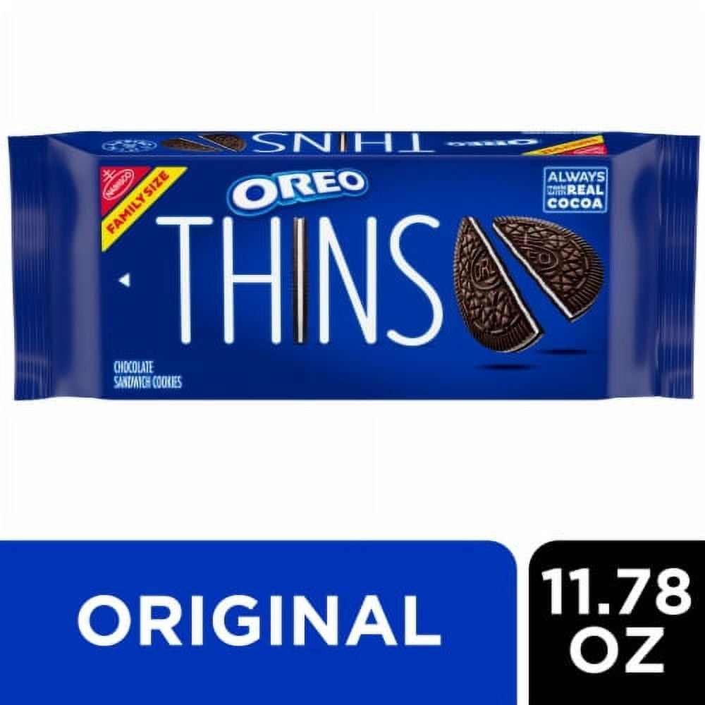 2X - Oreo Thins Chocolate Sandwich Cookies Family Size 11.78 oz
