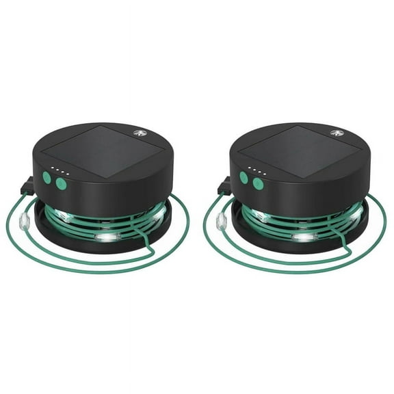 2X Outdoor Camping Light Solar String Lights LED Camping Lamp Phone Charger Outdoor Gadgets Camping Equipment,2 x Outdoor solar camping lights,Black