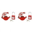 thumbnail image 1 of 2X Outdoor Faucet Lock with Padlock - Water Spigot Lock, Hose Bib Lock for 1 to 2-1/2 in Dia Valve Handles,Faucet, 1 of 6
